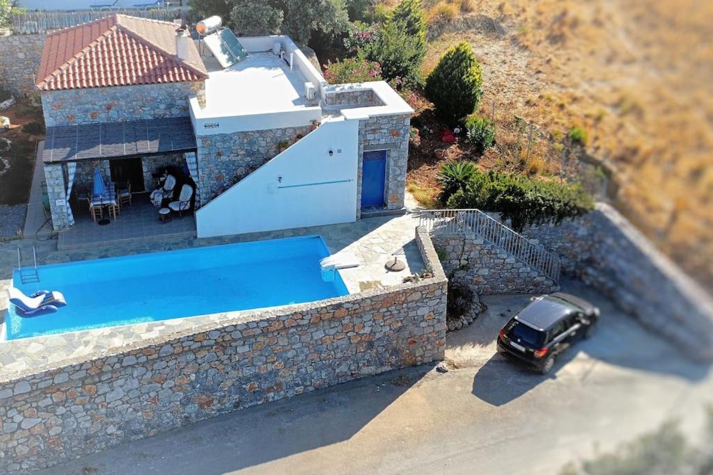 Villa Mavri Ruhige Private Pool Villa, Meerblick Agia Paraskevi  Dış mekan fotoğraf