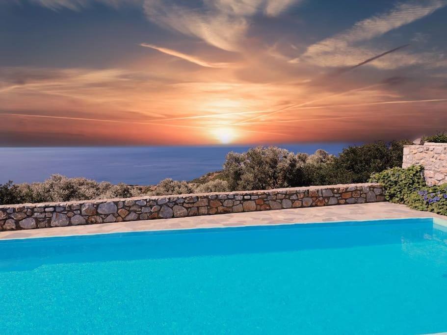 Villa Mavri Ruhige Private Pool Villa, Meerblick Agia Paraskevi  Dış mekan fotoğraf