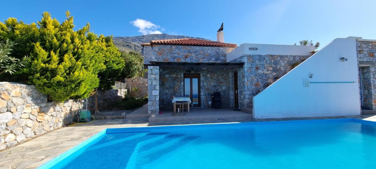 Villa Mavri Ruhige Private Pool Villa, Meerblick Agia Paraskevi  Dış mekan fotoğraf