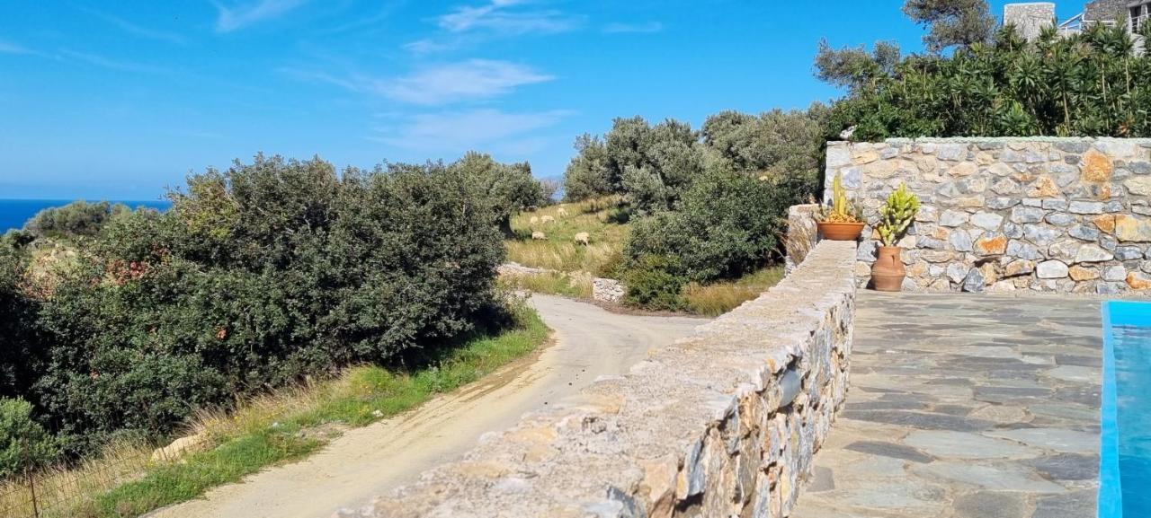 Villa Mavri Ruhige Private Pool Villa, Meerblick Agia Paraskevi  Dış mekan fotoğraf